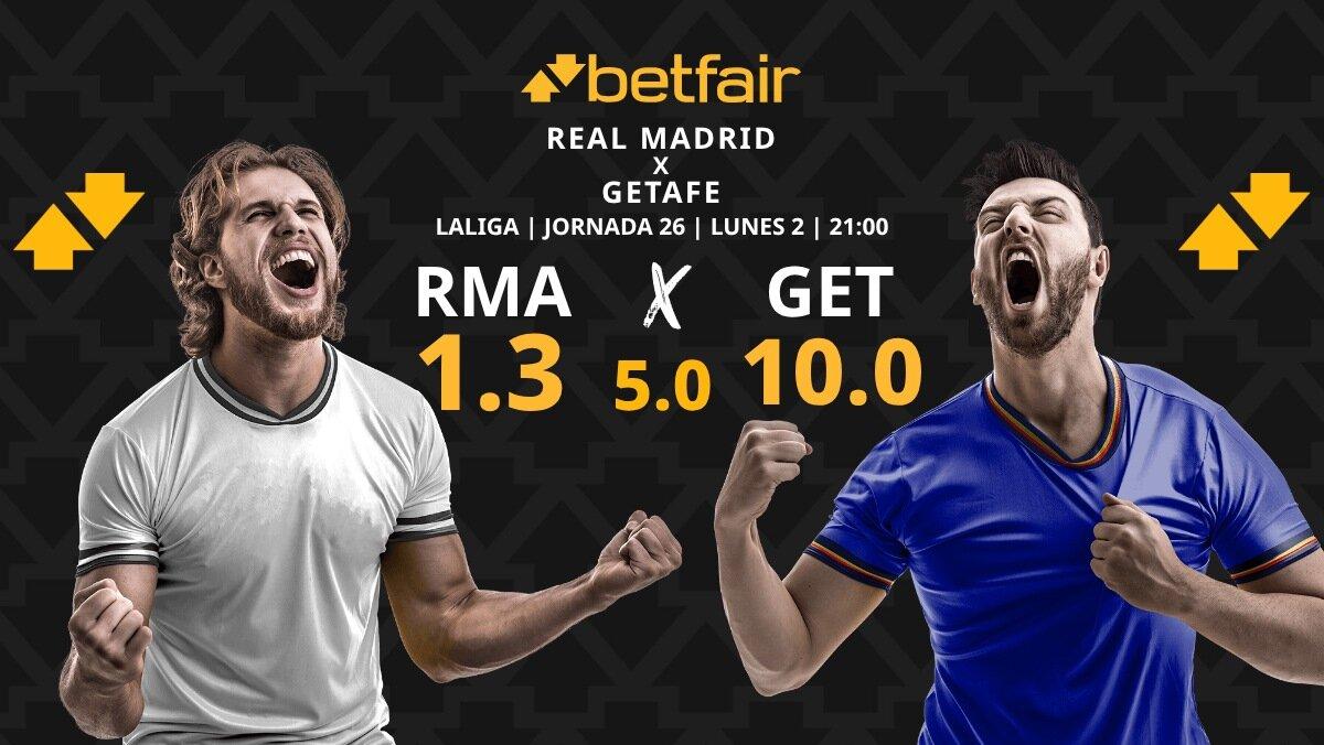 Real Madrid - Getafe: horario, dónde ver, pronósticos, estadísticas y clasificación