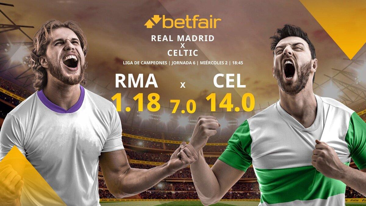 Real Madrid vs. Celtic: alineaciones, horario, TV, estadísticas y pronósticos