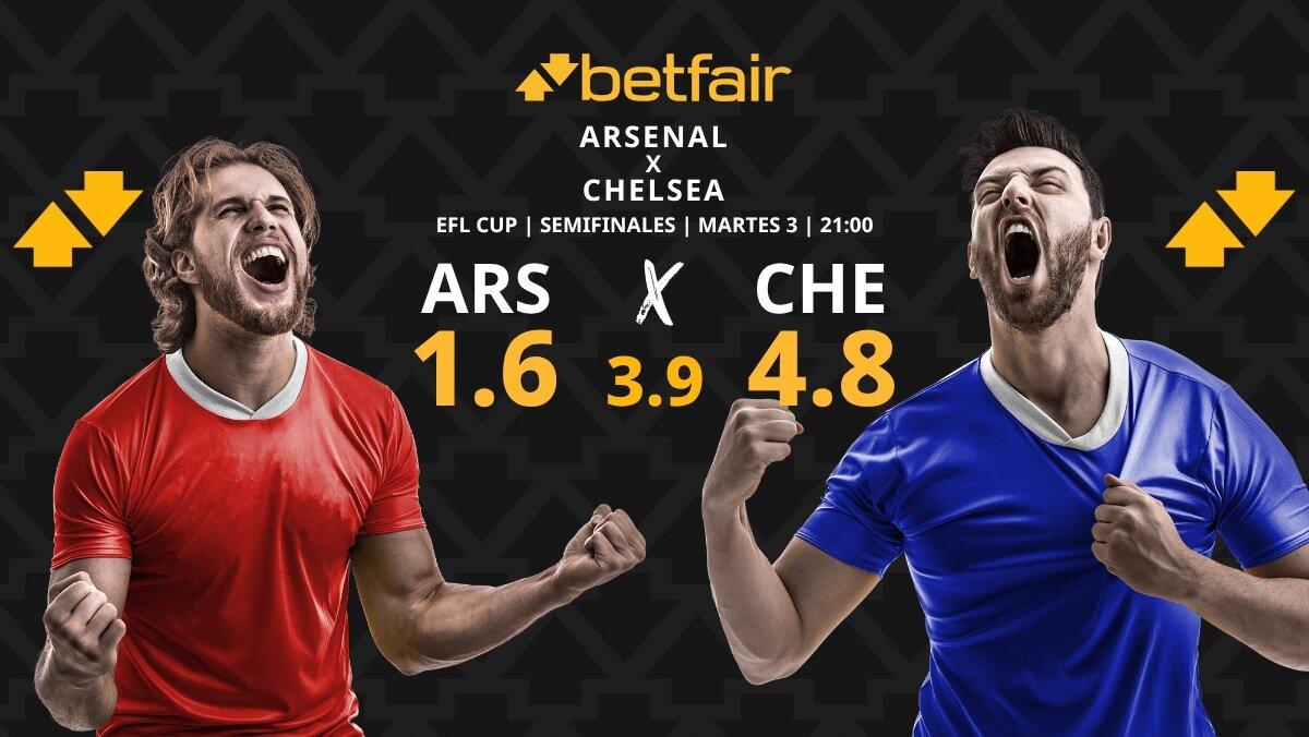 Arsenal vs. Chelsea: horario, dónde ver, pronósticos y cuadro