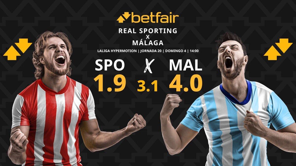 Real Sporting vs. Málaga CF: horario, dónde ver, pronósticos y clasificación