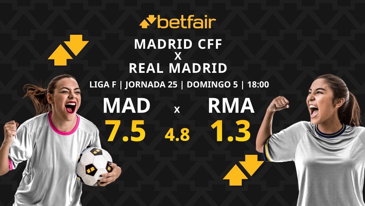 Madrid CFF - Real Madrid: horario, dónde ver, pronósticos, estadísticas y clasificación