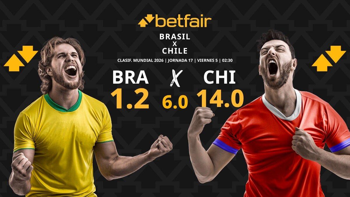 Brasil vs. Chile: horario, dónde ver, pronósticos y clasificación