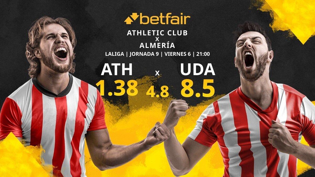 Athletic Club de Bilbao vs. UD Almería: horario, TV, estadísticas, clasificación y pronósticos