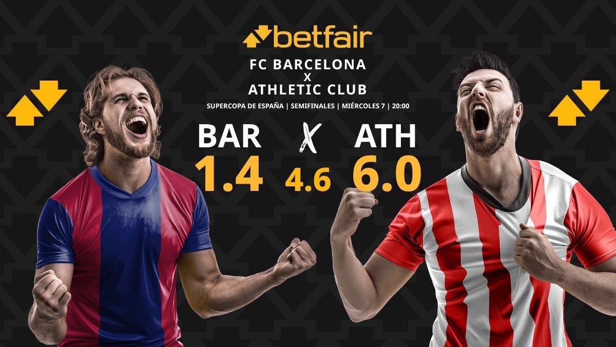 FC Barcelona vs. Athletic Club: horario, dónde ver, estadísticas y pronósticos