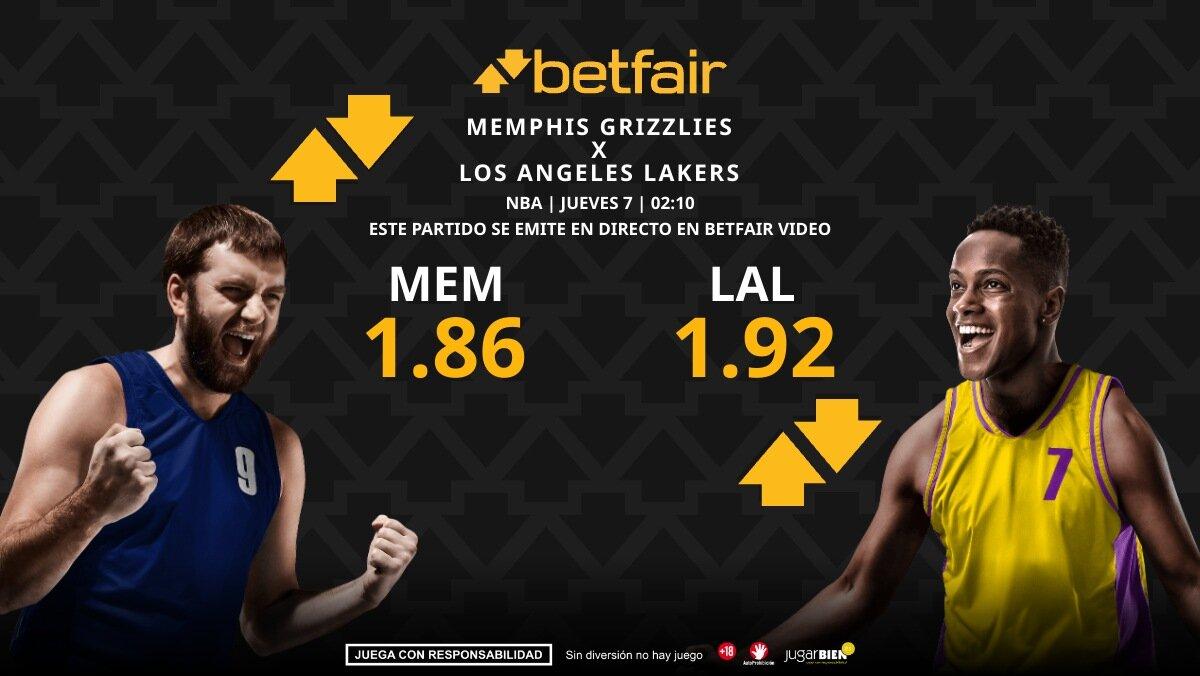 Memphis Grizzlies vs. Los Angeles Lakers: horario, dónde ver, pronósticos, estadísticas y clasificación