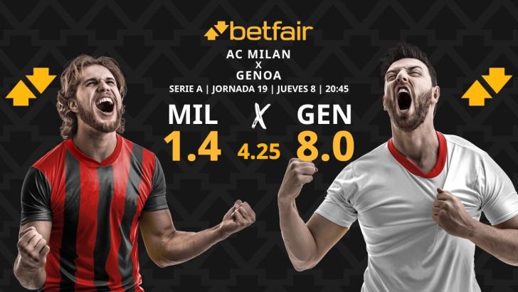 AC Milan vs. Genoa: horario, dónde ver, pronósticos y clasificación