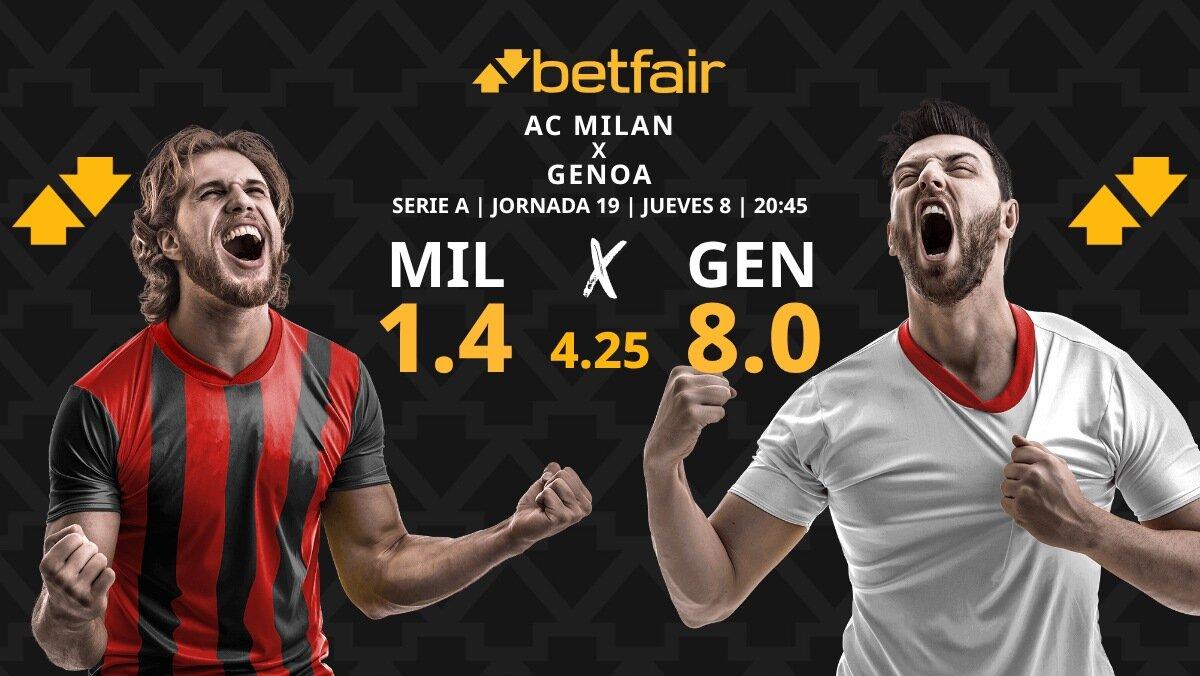 AC Milan vs. Genoa: horario, dónde ver, pronósticos y clasificación