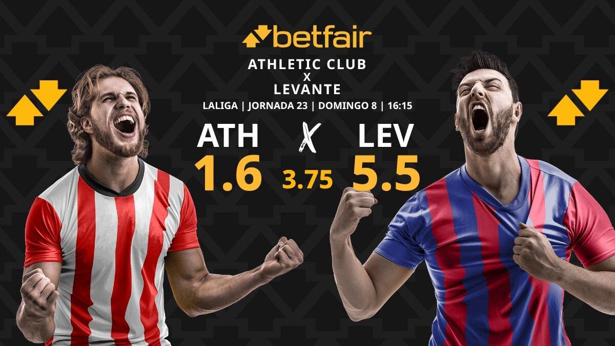 Athletic Club vs. Levante UD: horario, dónde ver, pronósticos y clasificación