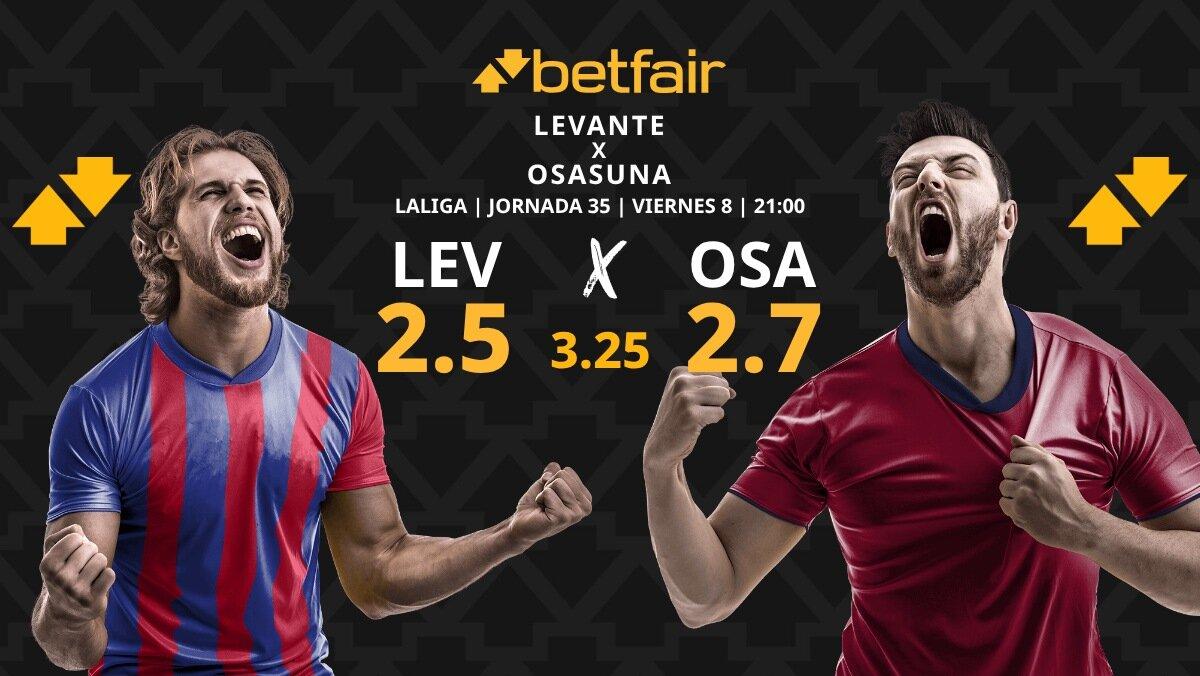 Levante - Osasuna: horario, dónde ver, estadísticas, pronósticos y clasificación