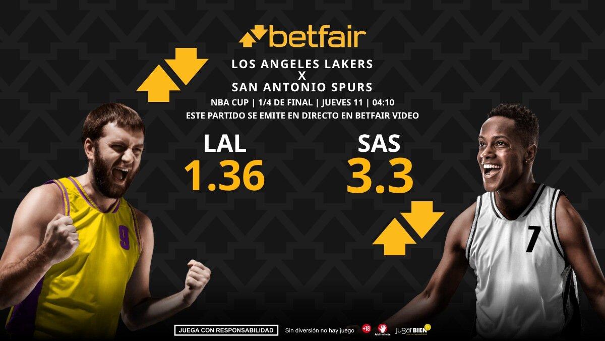 Los Angeles Lakers vs. San Antonio Spurs: horario, dónde ver, pronósticos y cuadro