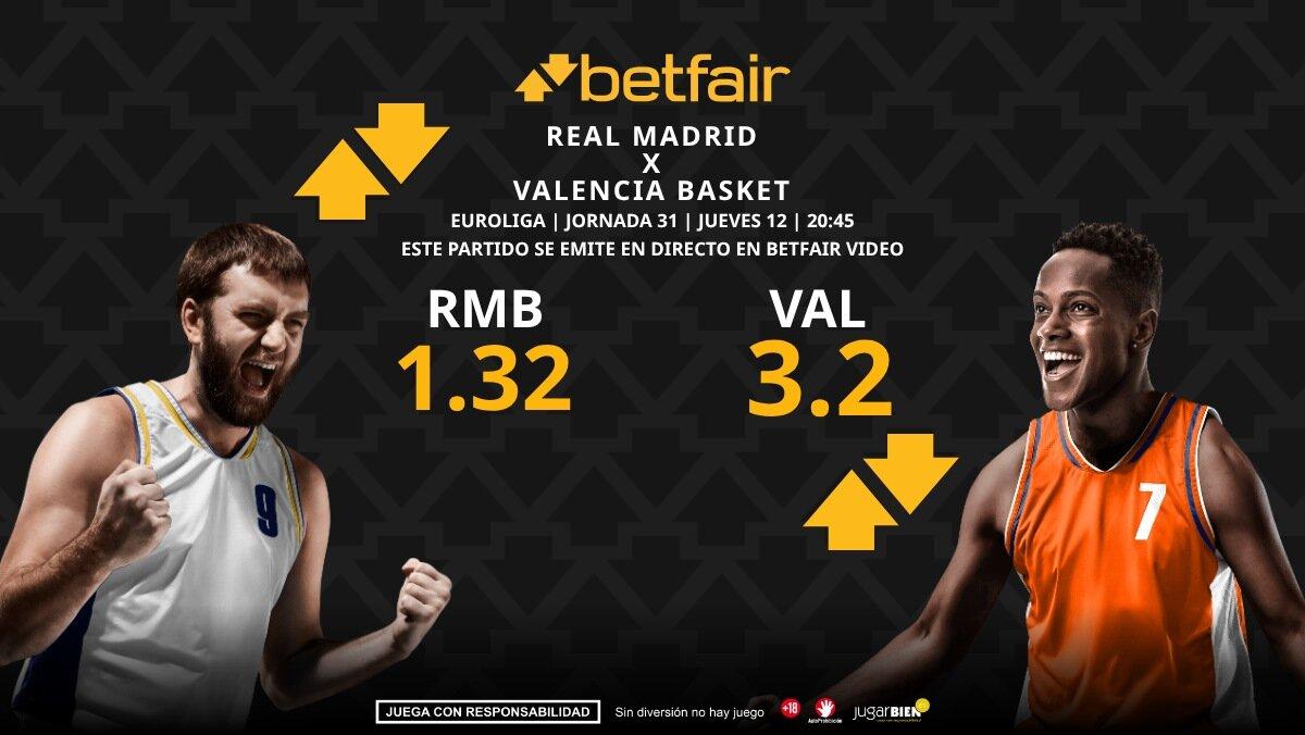 Real Madrid - Valencia Basket: horario, dónde ver, pronósticos, estadísticas y clasificación