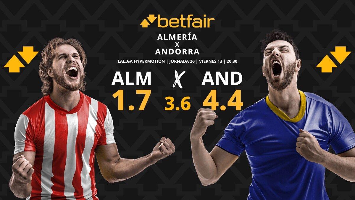 UD Almería - FC Andorra: horario, dónde ver, estadísticas, pronósticos y clasificación