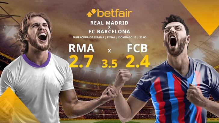 Real Madrid vs. F.C. Barcelona: horario, TV, alineaciones, estadísticas y mejores pronósticos