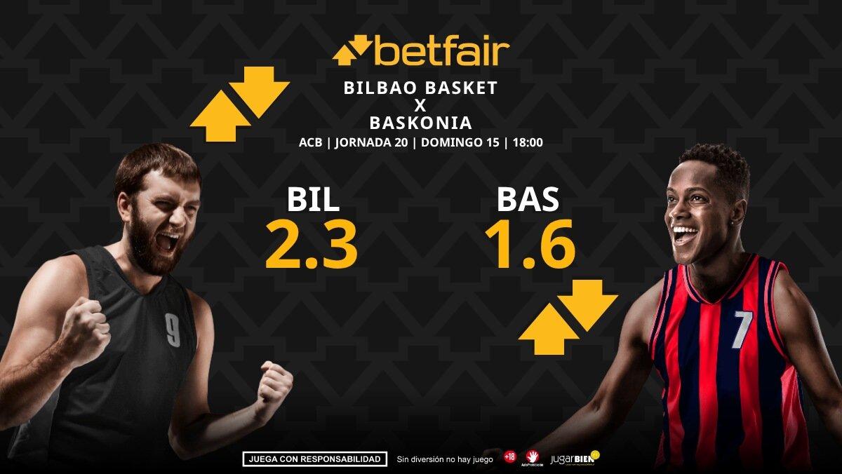 Bilbao Basket - Baskonia: horario, dónde ver, pronósticos, estadísticas y clasificación