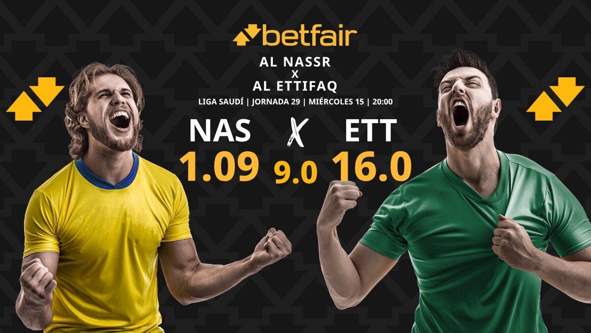 Al Nassr - Al Ettifaq: horario, dónde ver, estadísticas, pronósticos y clasificación