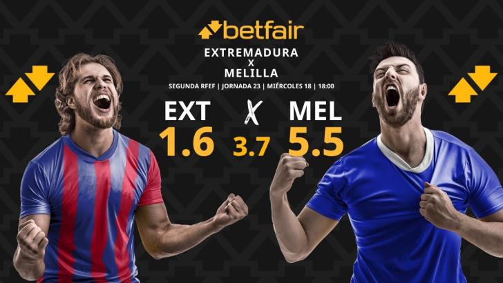CD Extremadura - UD Melilla: horario, dónde ver, estadísticas, pronósticos y clasificación