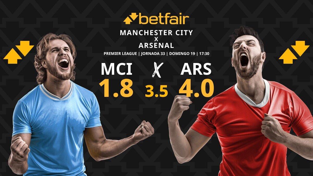 Manchester City - Arsenal: horario, dónde ver, pronósticos, estadísticas y clasificación