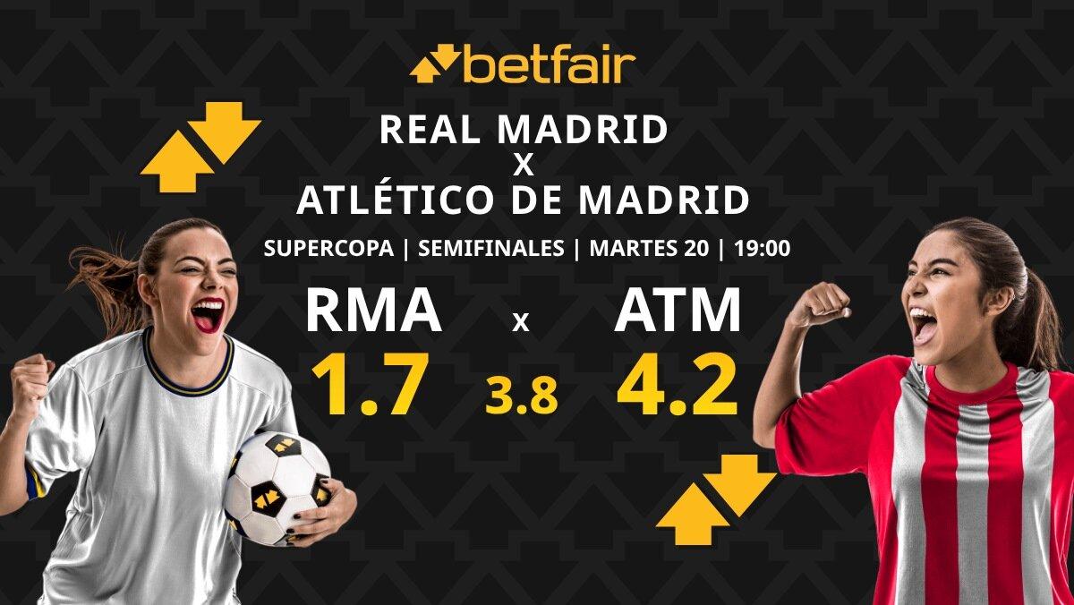 Real Madrid vs. Atlético de Madrid: horario, dónde ver, pronósticos y cuadro
