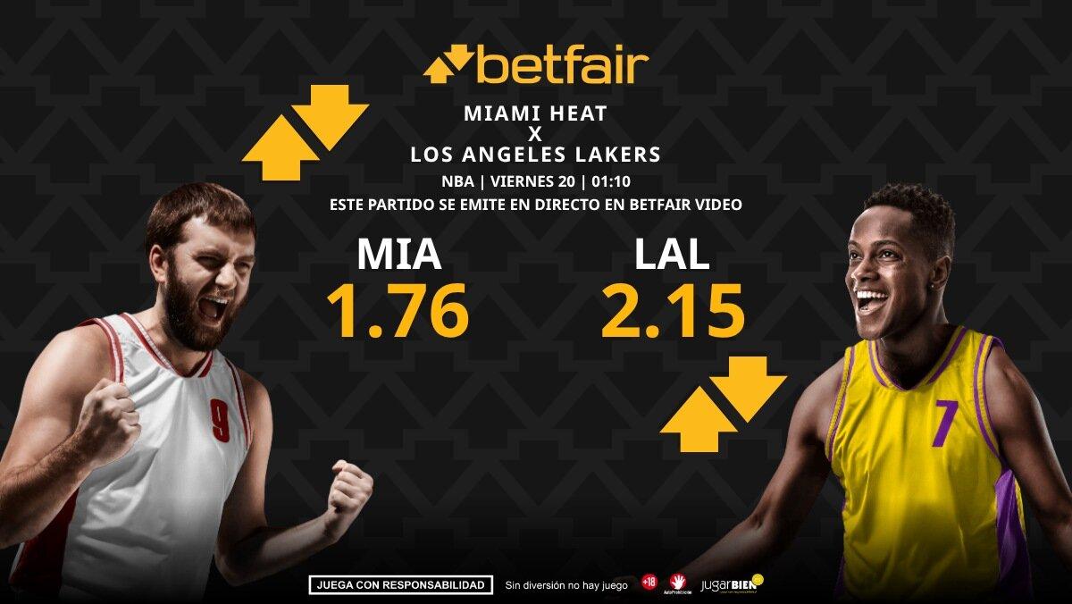 Miami Heat - Los Angeles Lakers: horario, dónde ver, pronósticos y clasificación