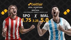 Real Sporting vs. Málaga CF: horario, TV, pronósticos, estadísticas y clasificación