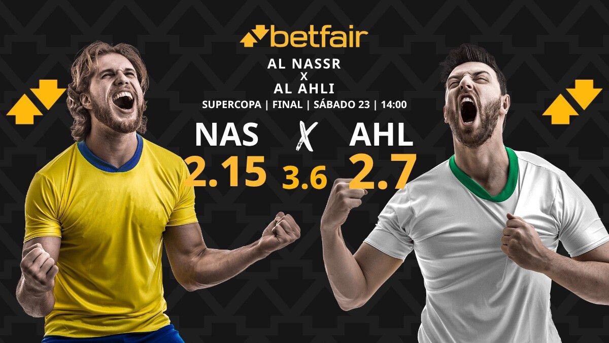 Al Nassr vs. Al Ahli: horario, dónde ver, estadísticas y pronósticos