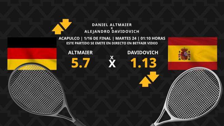 Daniel Altmaier - Alejandro Davidovich: horario, dónde ver, estadísticas y pronósticos