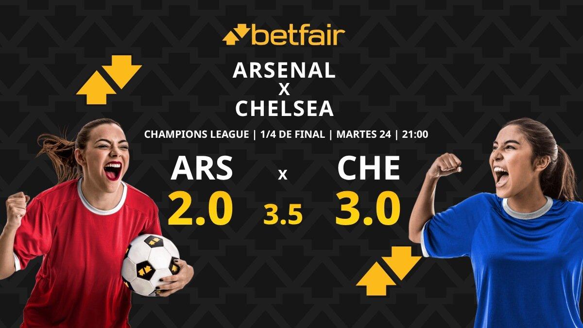 Arsenal - Chelsea: horario, dónde ver, pronósticos, estadísticas y cuadro