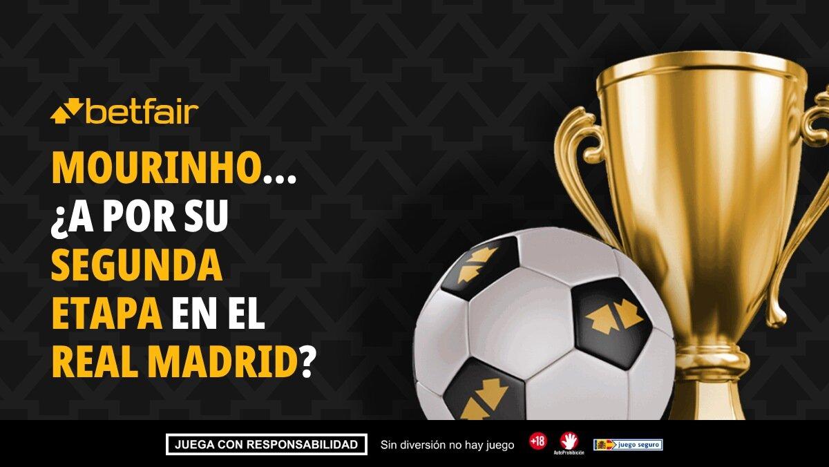 José Mourinho... ¡gran favorito en las apuestas para el banquillo del Real Madrid!