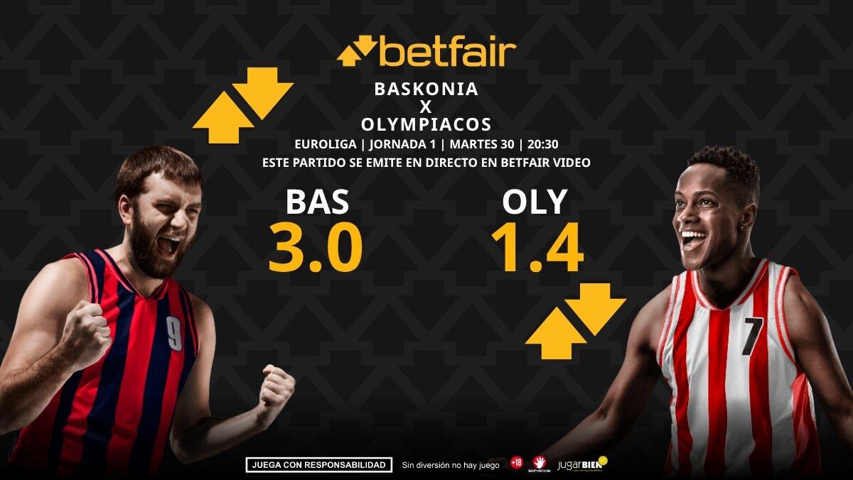 Baskonia vs. Olympiacos BC: horario, dónde ver, pronósticos y estadísticas