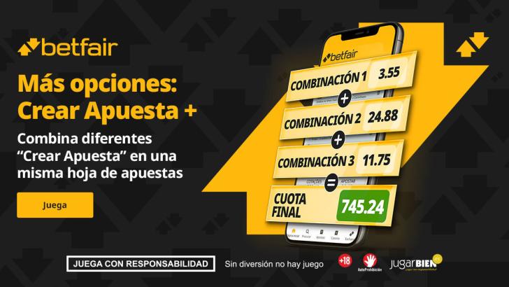 Crear Apuesta + de Betfair para la jornada 36 de LaLiga EA Sports
