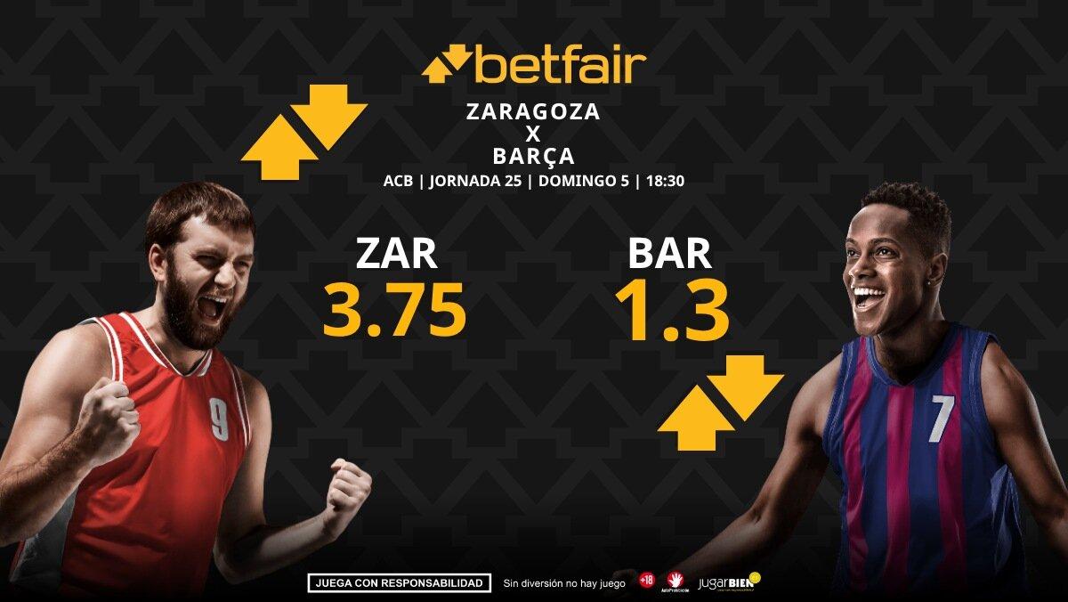 Basket Zaragoza - Barça: horario, dónde ver, pronósticos, estadísticas y clasificación