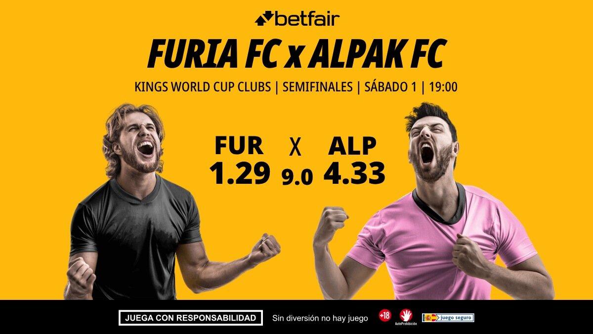 Furia FC - Alpak FC: horario, dónde ver, pronósticos, plantillas y estadísticas de la Kings League