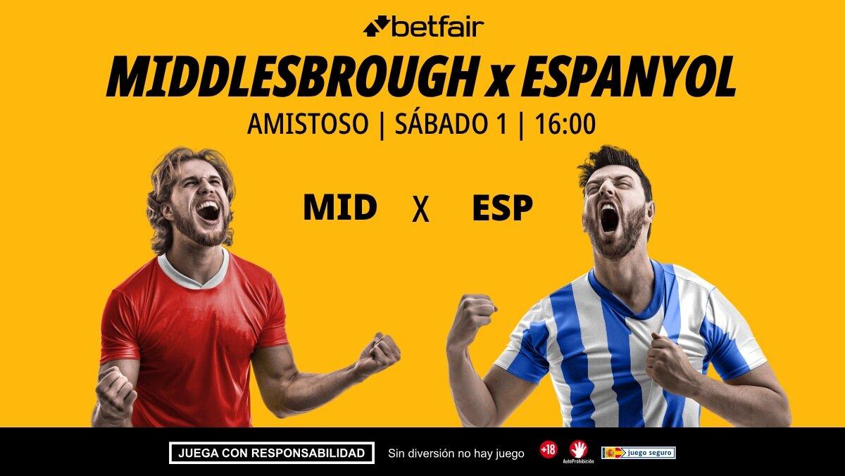 Middlesbrough - Espanyol: alineaciones, horario, dónde ver, pronósticos y estadísticas