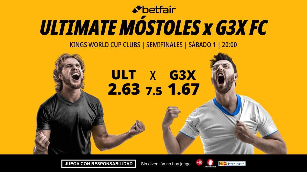 Ultimate Móstoles - G3X FC: horario, dónde ver, pronósticos, plantillas y estadísticas de la Kings League