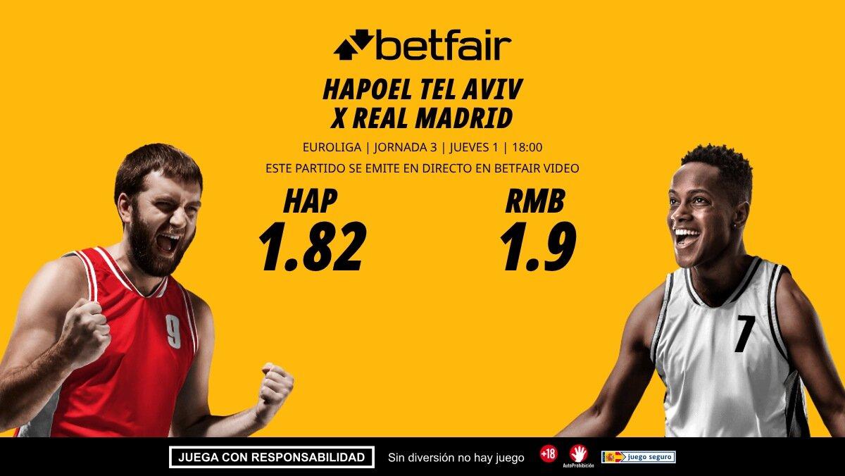 Hapoel Tel Aviv - Real Madrid: horario, dónde ver, bajas, estadísticas y pronósticos