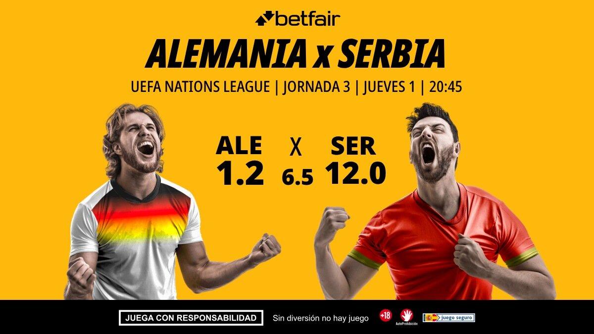 Alemania - Serbia: alineaciones, horario, dónde ver, pronósticos, clasificación y estadísticas