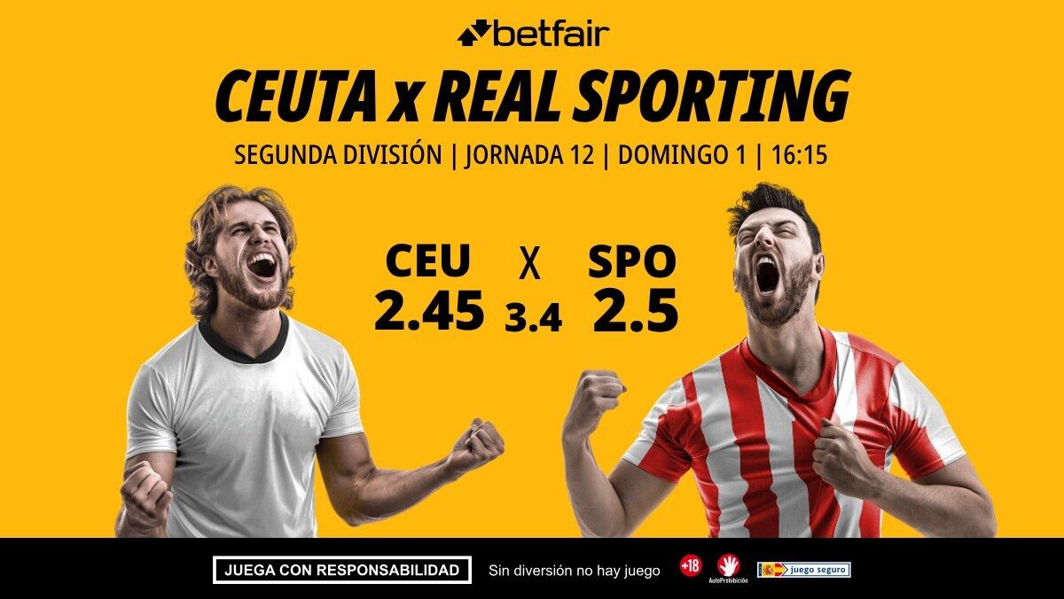 AD Ceuta - Real Sporting de Gijón: alineaciones, horario, dónde ver, pronósticos y estadísticas