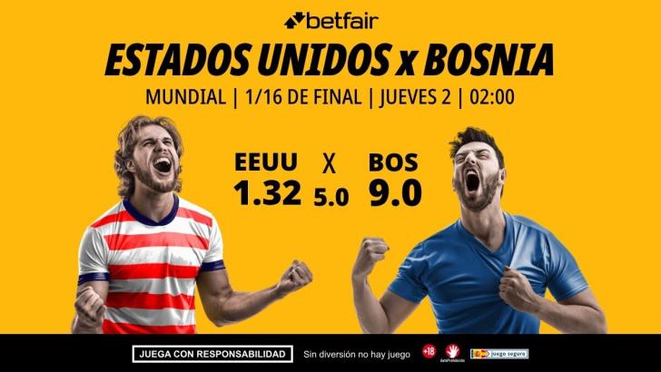 Estados Unidos - Bosnia: alineaciones, horario, dónde ver, pronósticos y estadísticas