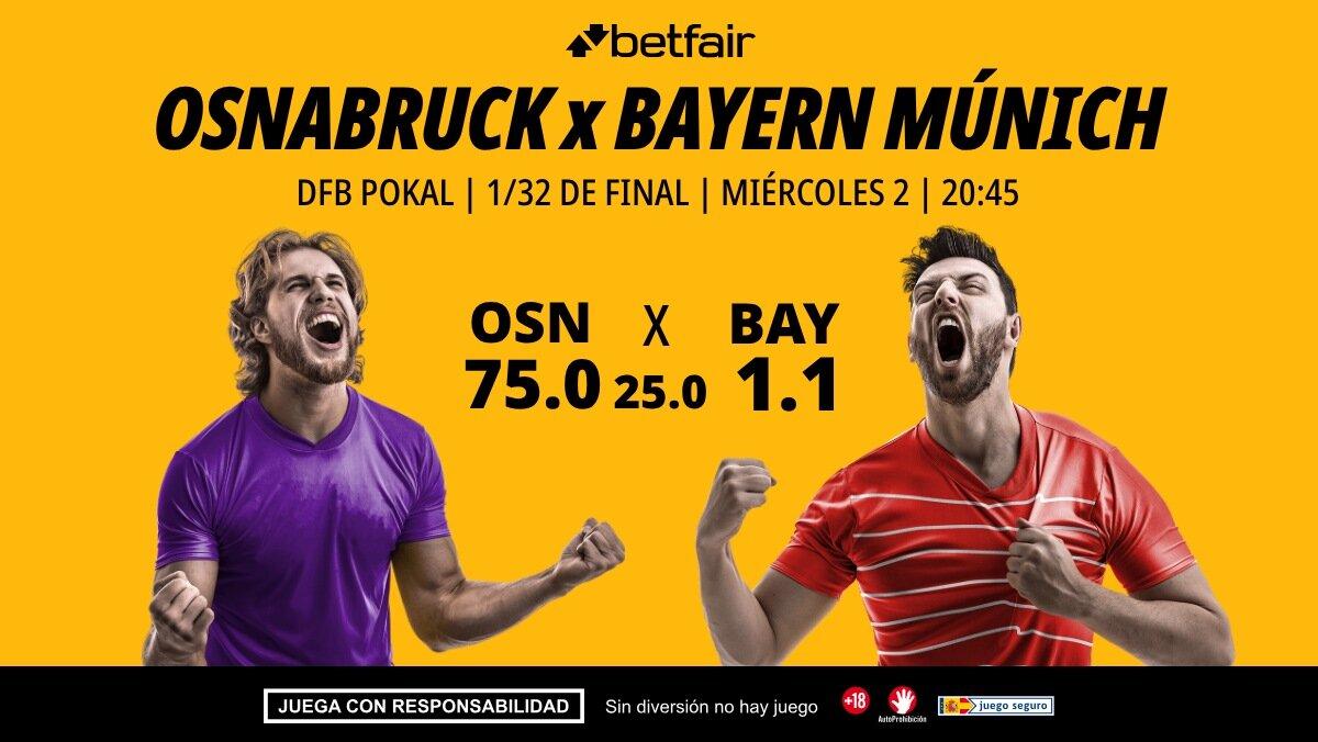 VfL Osnabruck - Bayern de Múnich: alineaciones, horario, dónde ver, pronósticos y estadísticas