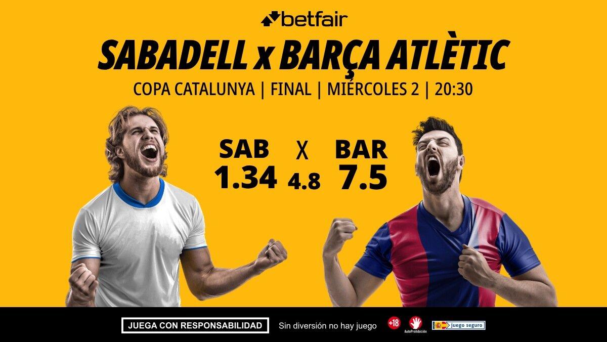 Sabadell - Barça Atlètic: alineaciones, horario, dónde ver, pronósticos y estadísticas