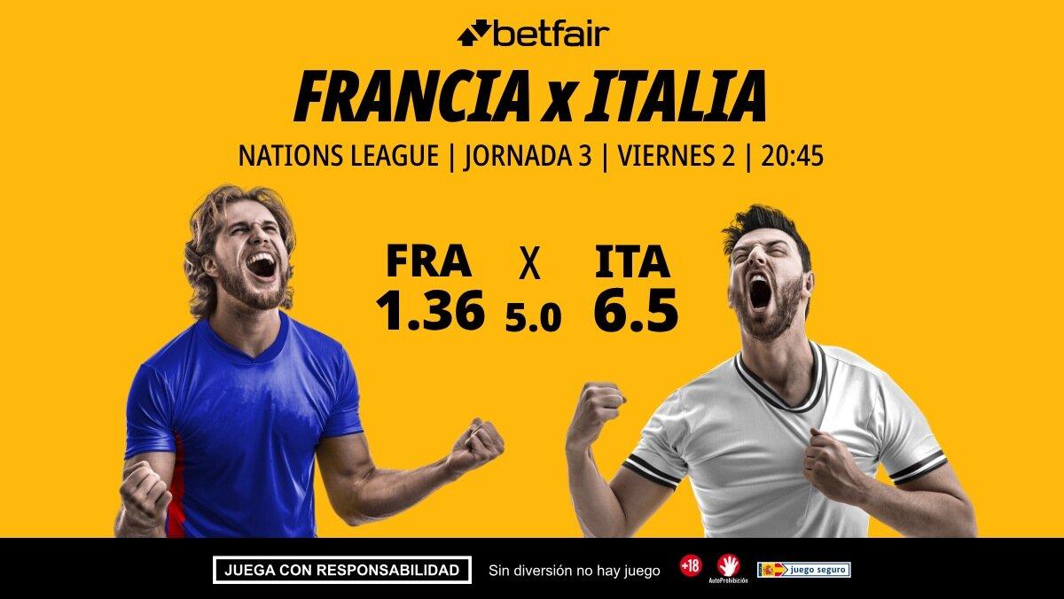 Francia - Italia: alineaciones, horario, dónde ver, pronósticos y estadísticas