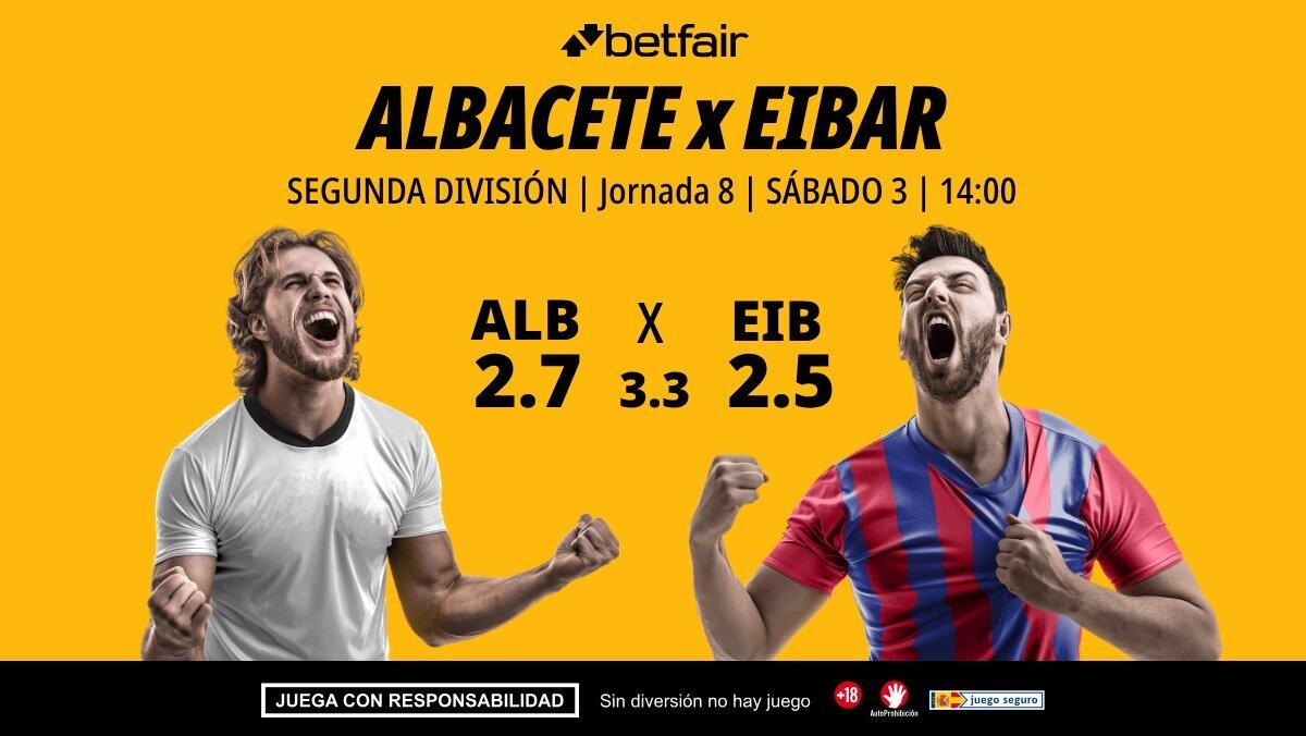 Albacete - Eibar: alineaciones, horario, dónde ver, pronósticos y estadísticas