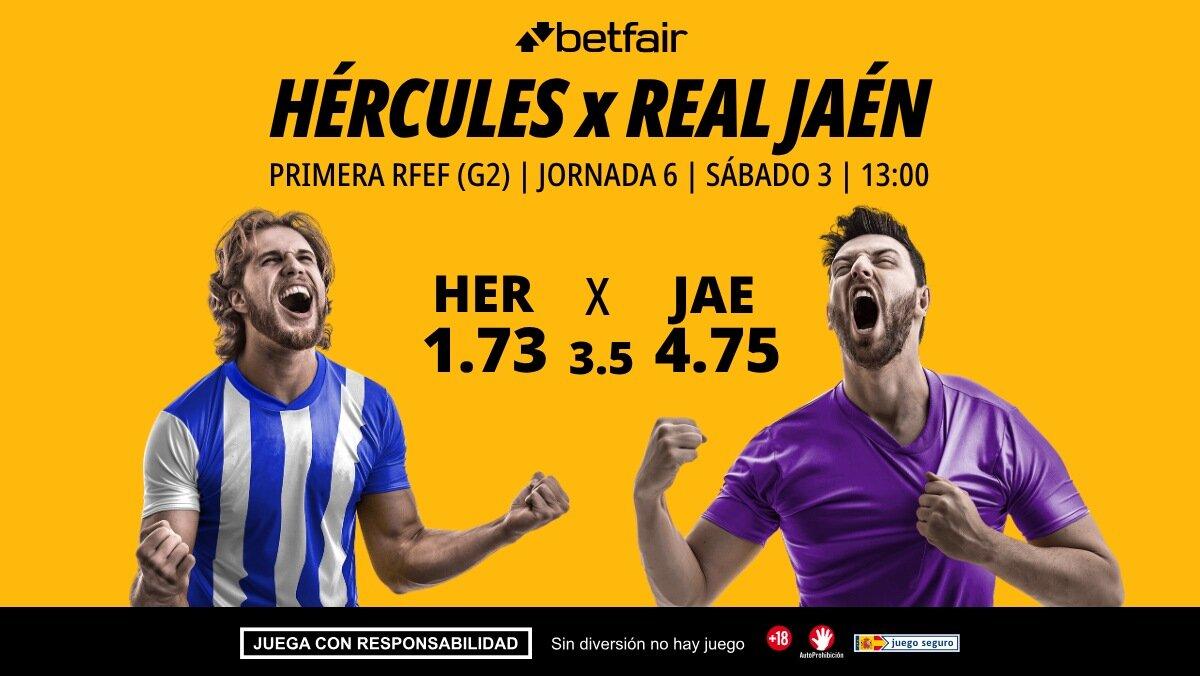 Hércules - Real Jaén: alineaciones, horario, dónde ver, pronósticos y estadísticas