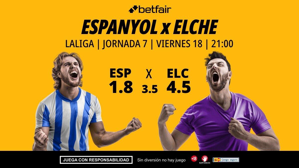 Espanyol - Elche: alineaciones, horario, dónde ver, pronósticos y estadísticas