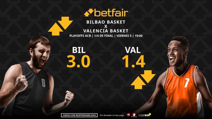 Surne Bilbao - Valencia Basket (partido 2): horario, dónde ver, bajas, pronósticos y estadísticas
