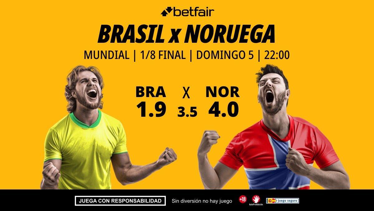 Brasil - Noruega: alineaciones, horario, dónde ver, pronósticos y estadísticas