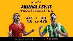 Arsenal - Real Betis: alineaciones, horario, dónde ver, pronósticos y estadísticas