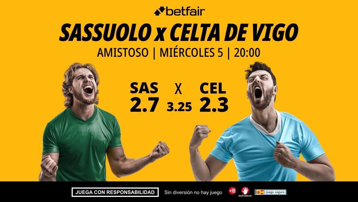 Sassuolo - Celta de Vigo: alineaciones, horario, dónde ver, pronósticos y estadísticas