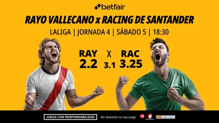Rayo Vallecano - Racing de Santander: alineaciones, horario, dónde ver, pronósticos y estadísticas