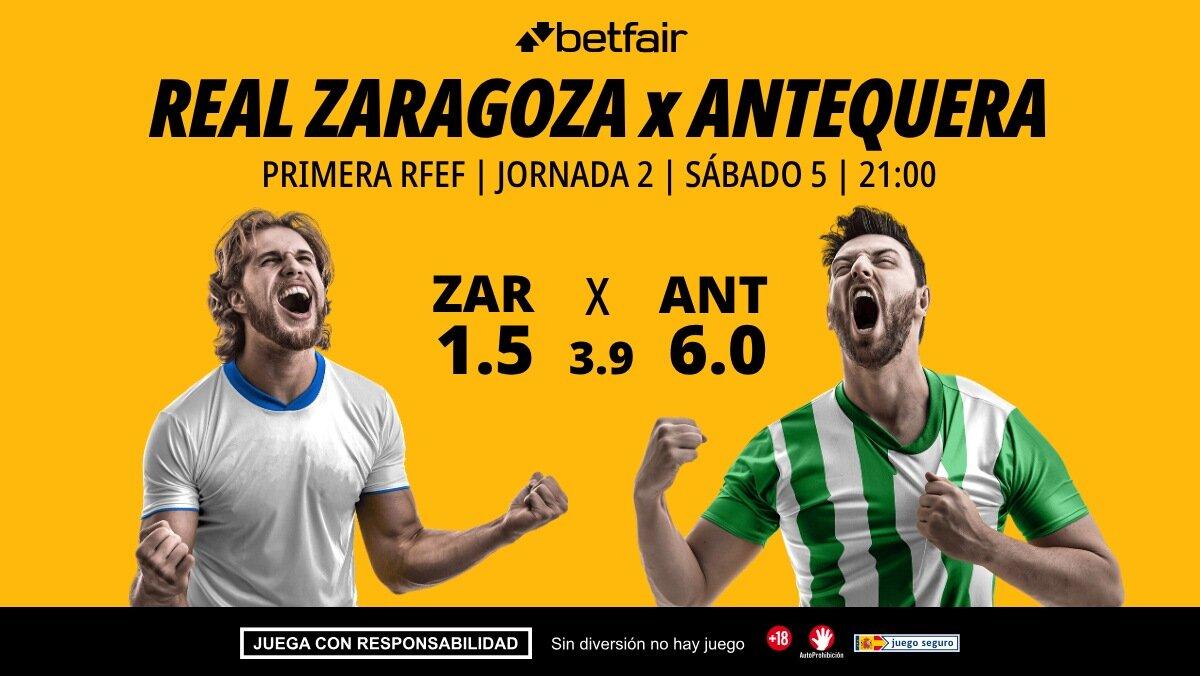 Real Zaragoza - Antequera: alineaciones, horario, dónde ver, pronósticos y estadísticas